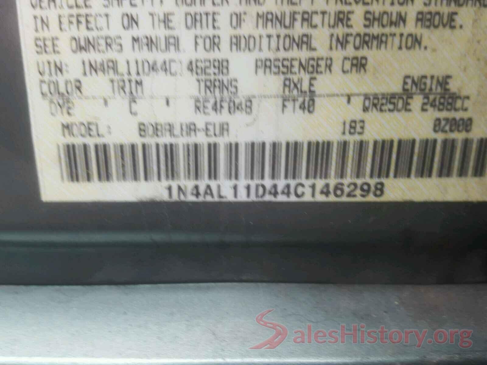 3N1CN8EV7LL853443 2004 NISSAN ALTIMA BAS