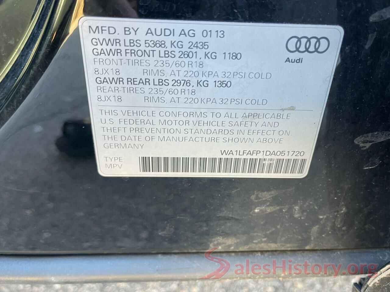 3FA6P0HD6HR203392 2013 AUDI Q5