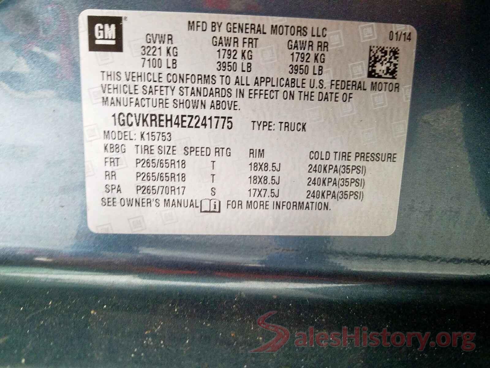 WP0AC2A88GK192049 2014 CHEVROLET SILVERADO