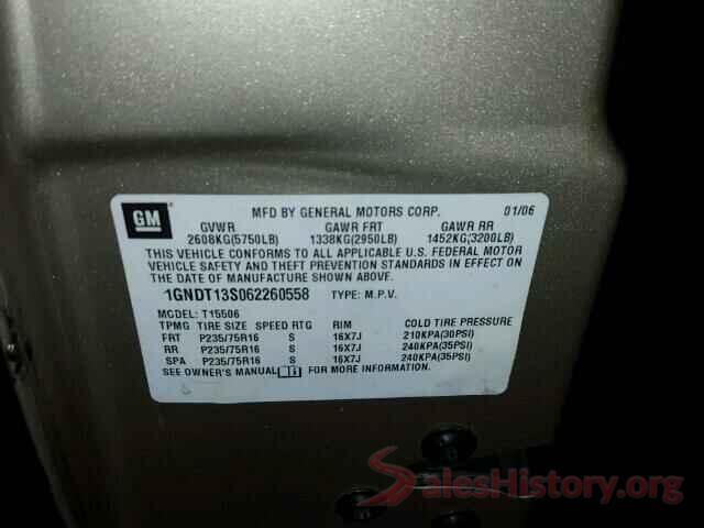 4T1G11AK5LU362173 2006 CHEVROLET TRAILBLAZE