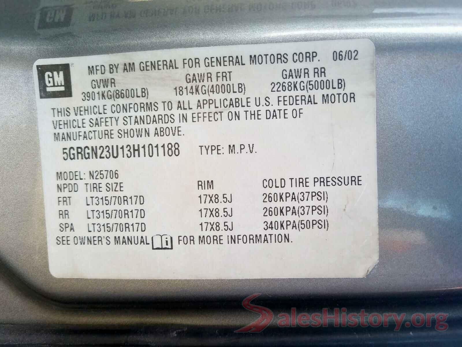 5N1AT2MT4JC738763 2003 HUMMER H2