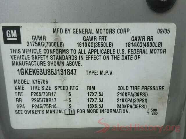 JTHKD5BHXG2259086 2006 GMC YUKON