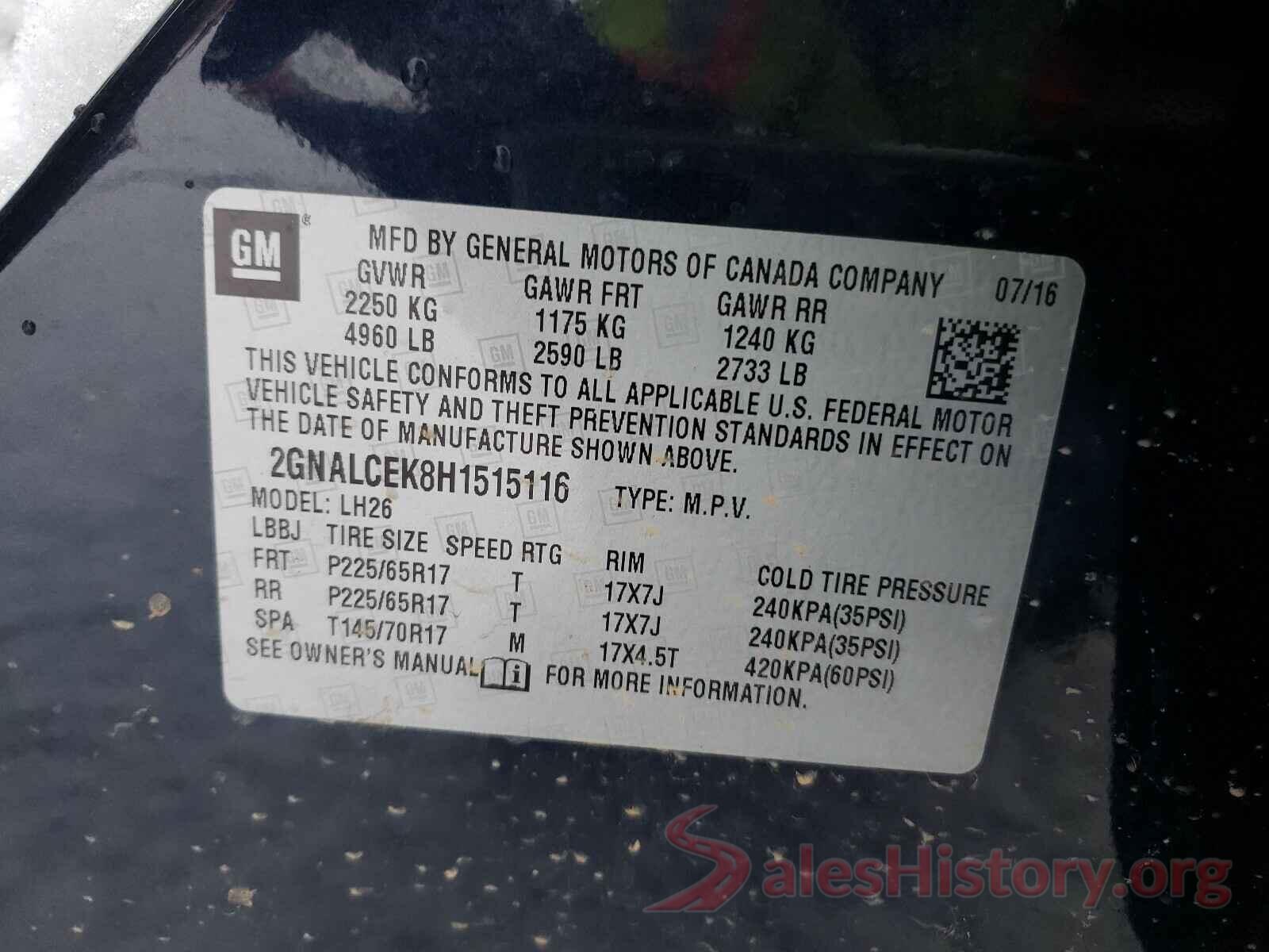 2GNALCEK8H1515116 2017 CHEVROLET EQUINOX