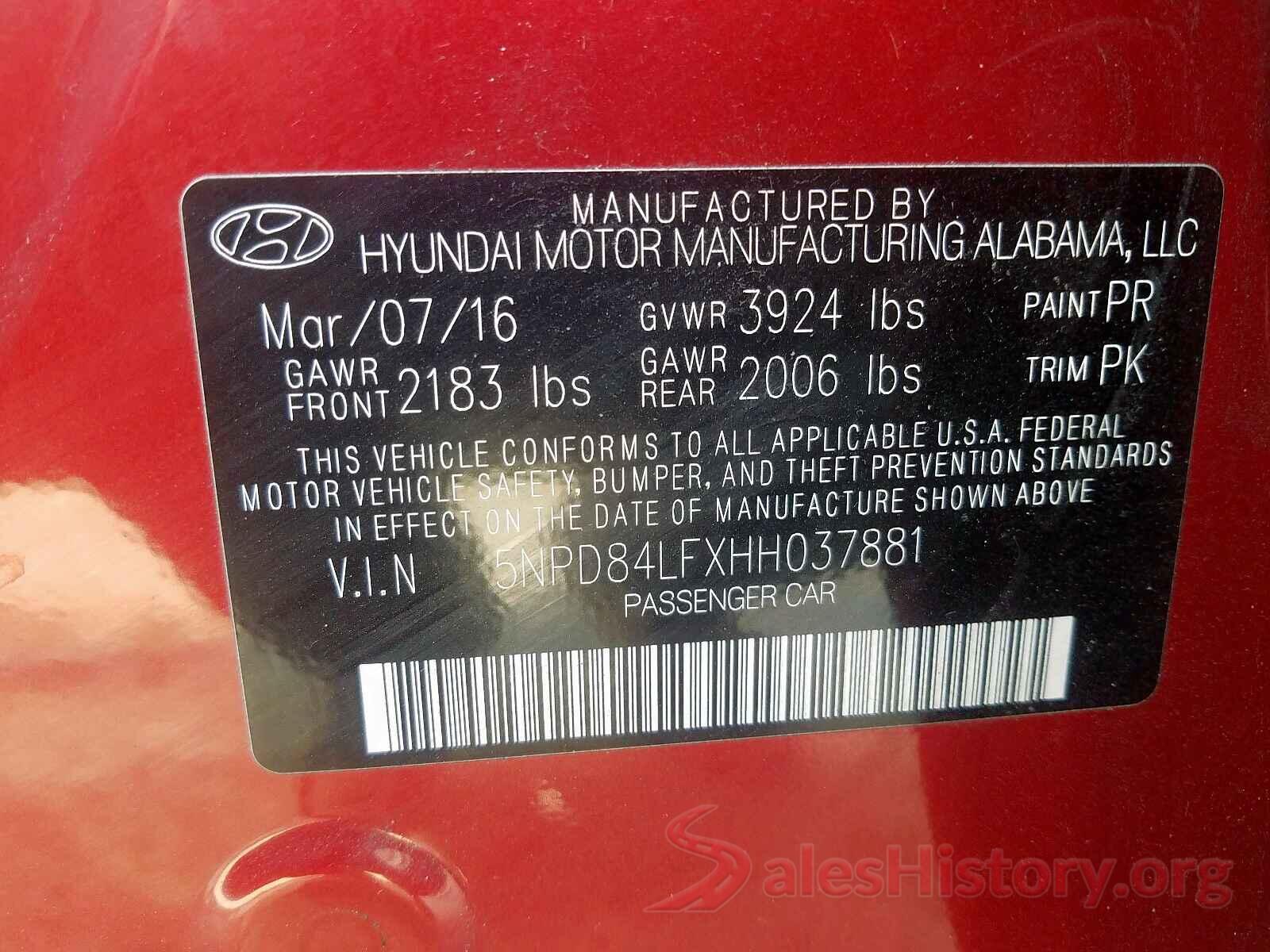 3VWCB7BU4LM035056 2017 HYUNDAI ELANTRA