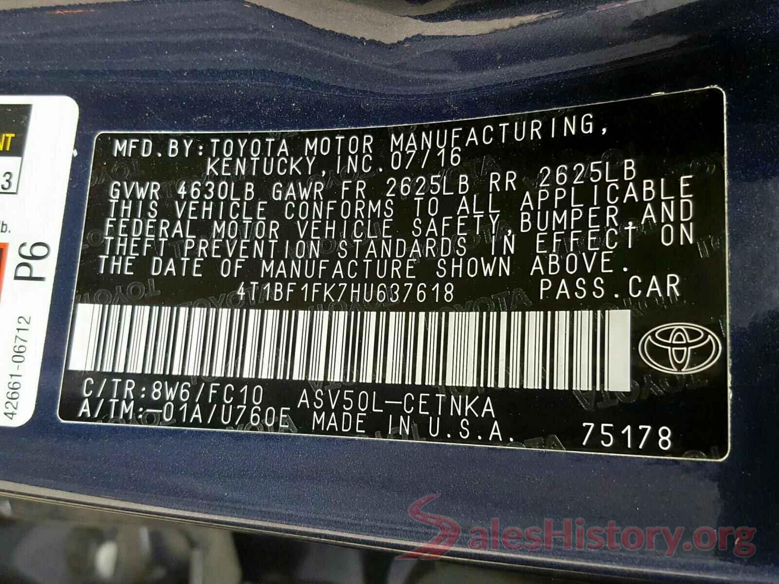 JTDEAMDE5MJ025962 2017 TOYOTA CAMRY