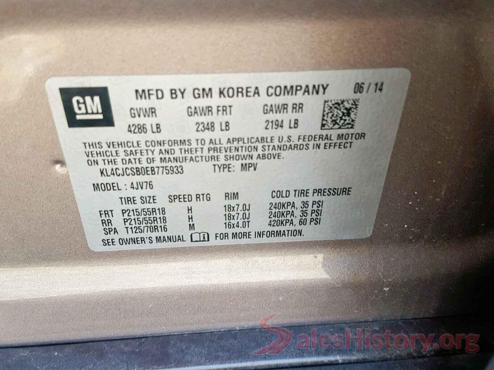 3KPF24AD2LE261638 2014 BUICK ENCORE