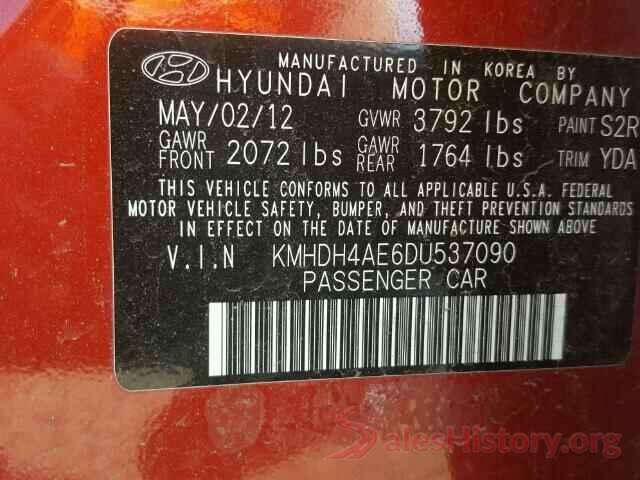 5NPD74LF3LH611524 2013 HYUNDAI ELANTRA