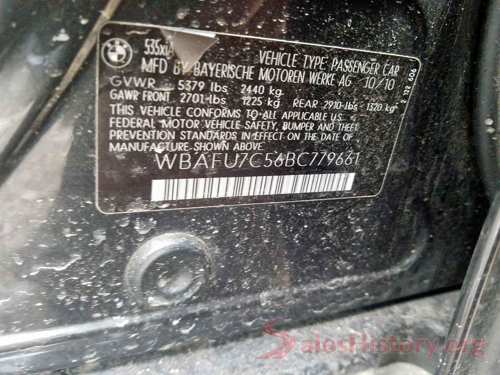 4T4BF1FK9GR529067 2011 BMW 5 SERIES