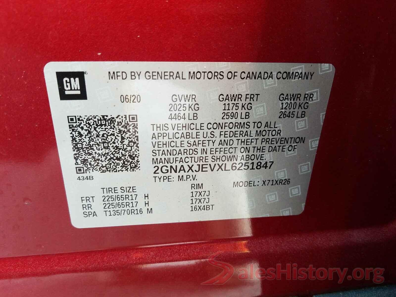 KNDCC3LD3K5351169 2020 CHEVROLET EQUINOX