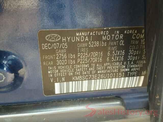 3N1AB8CV7LY281988 2006 HYUNDAI SANTA FE