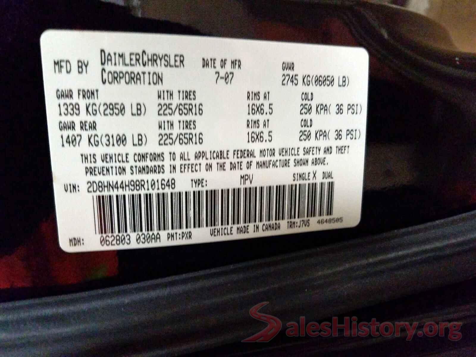 2HGFC2F79JH564732 2008 DODGE CARAVAN