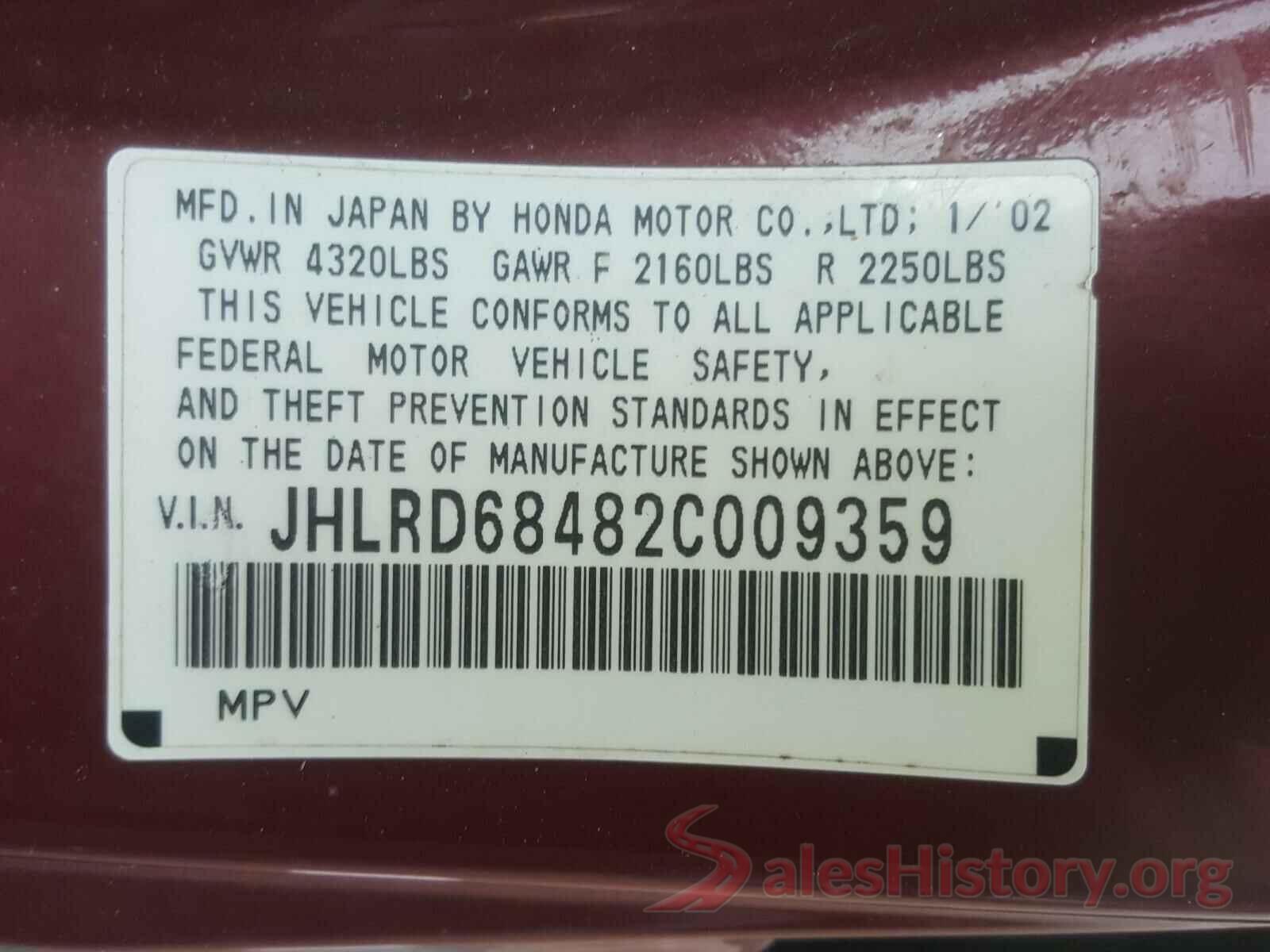 3N1CP5CV4ML481010 2002 HONDA CRV