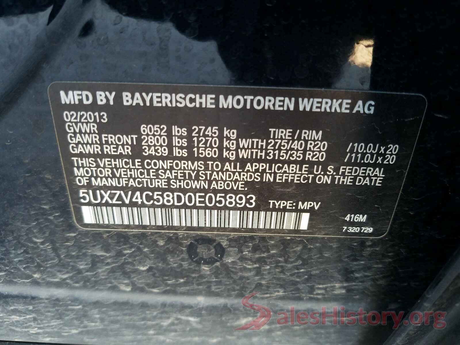 3GCUKRECXGG362801 2013 BMW X5