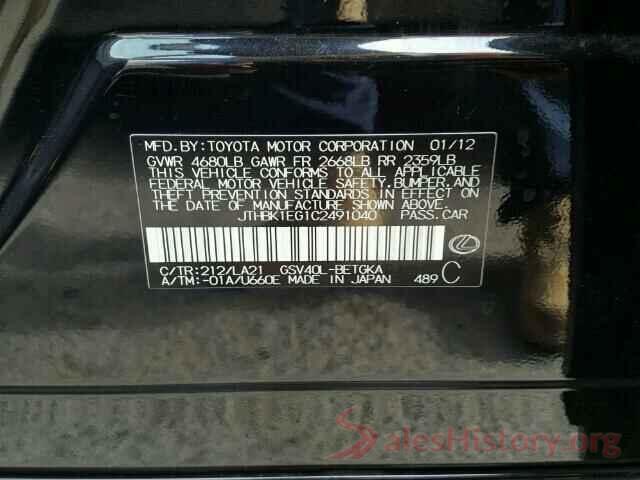 1N4AA6APXJC406406 2012 LEXUS ES350