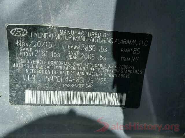 3N6CM0KN8KK710203 2016 HYUNDAI ELANTRA