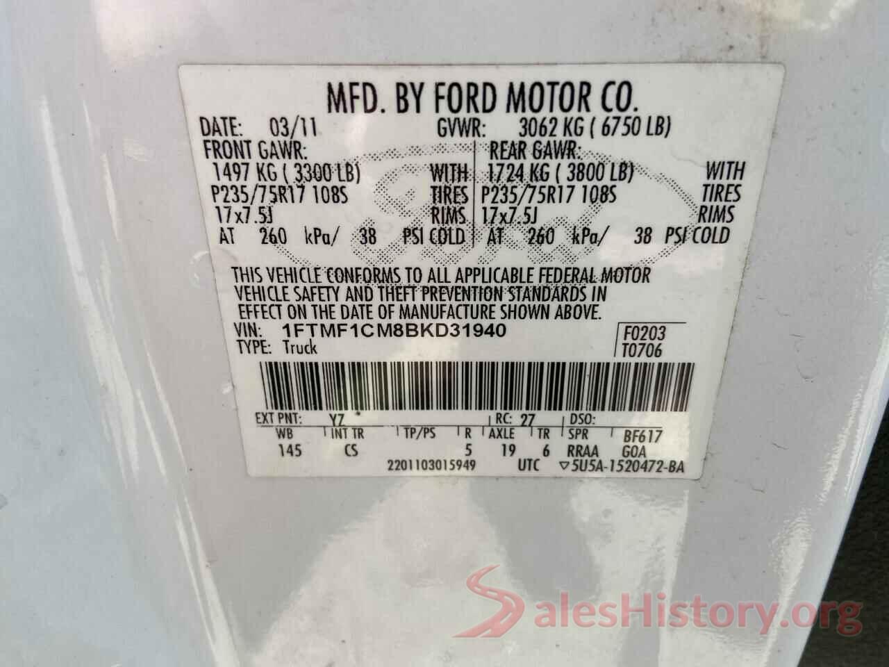 4T1BF1FK8GU204078 2011 FORD F150