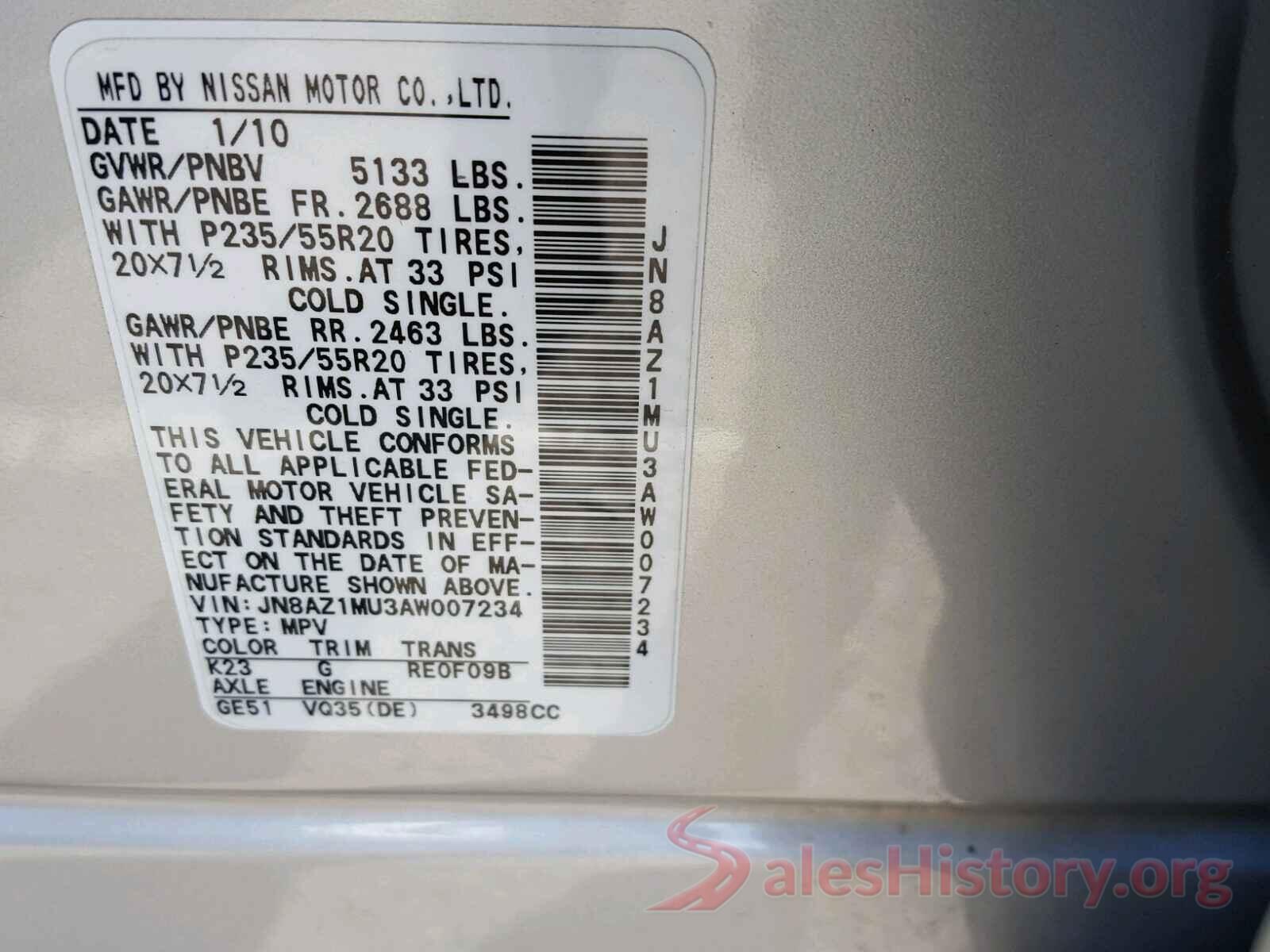 JF2SJABC9GH490244 2010 NISSAN MURANO