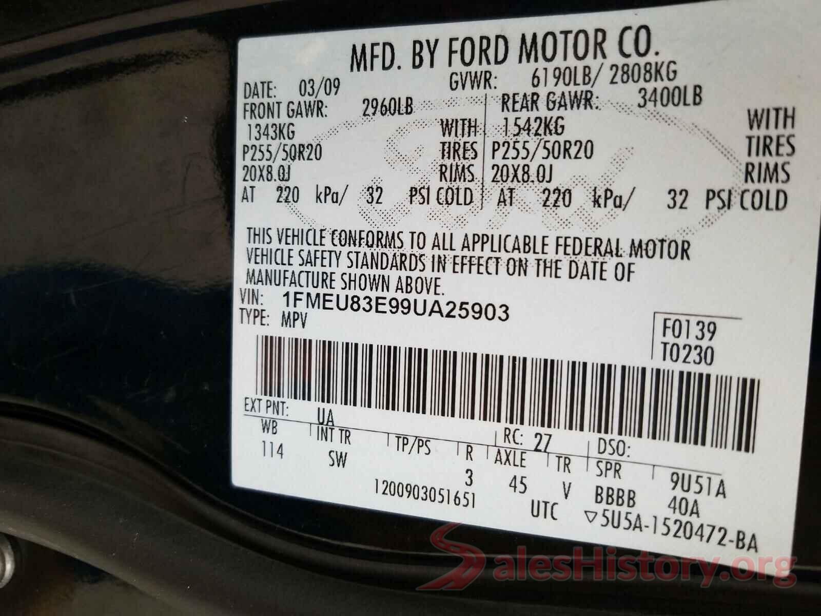 WDC0G4JB8GF008013 2009 FORD EXPLORER