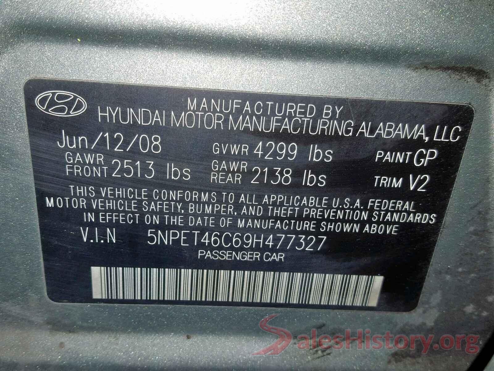 NMTKHMBX7JR010086 2009 HYUNDAI SONATA