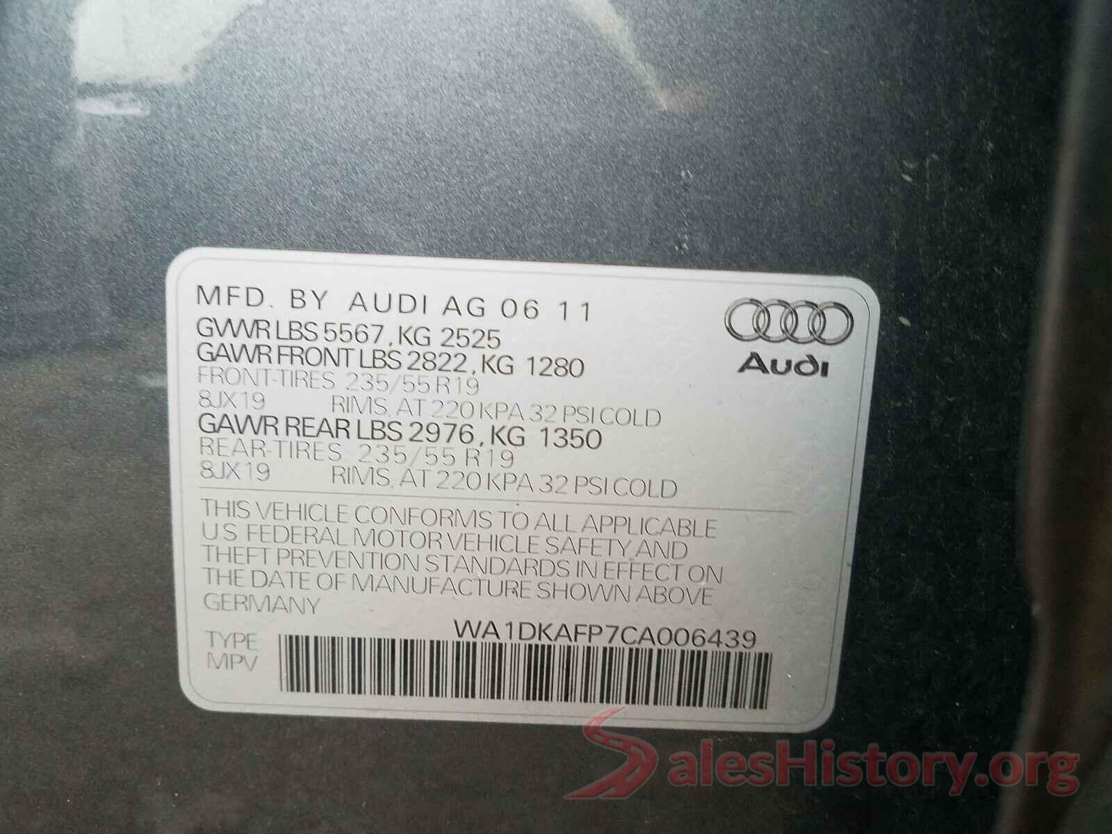 5NPE24AF6HH449885 2012 AUDI Q5