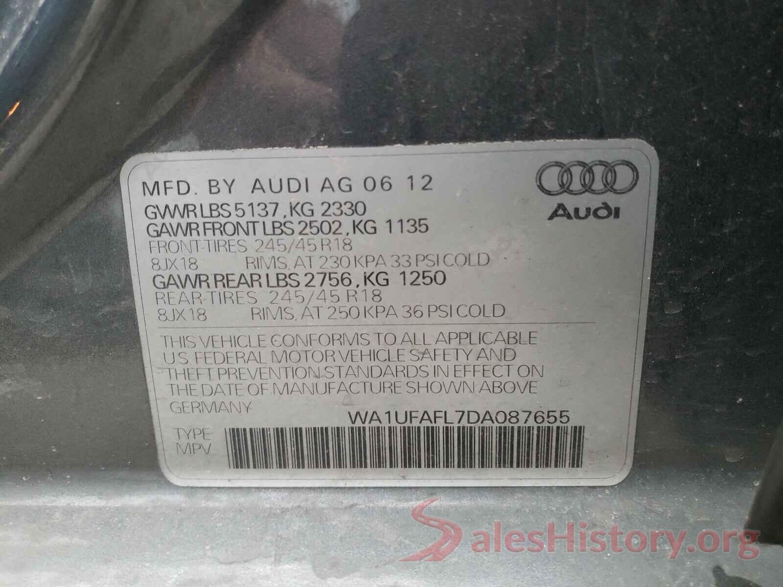 1V2TR2CA9MC560847 2013 AUDI A4