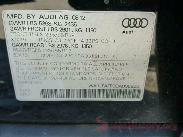 4T1BF1FK0GU586493 2013 AUDI Q5