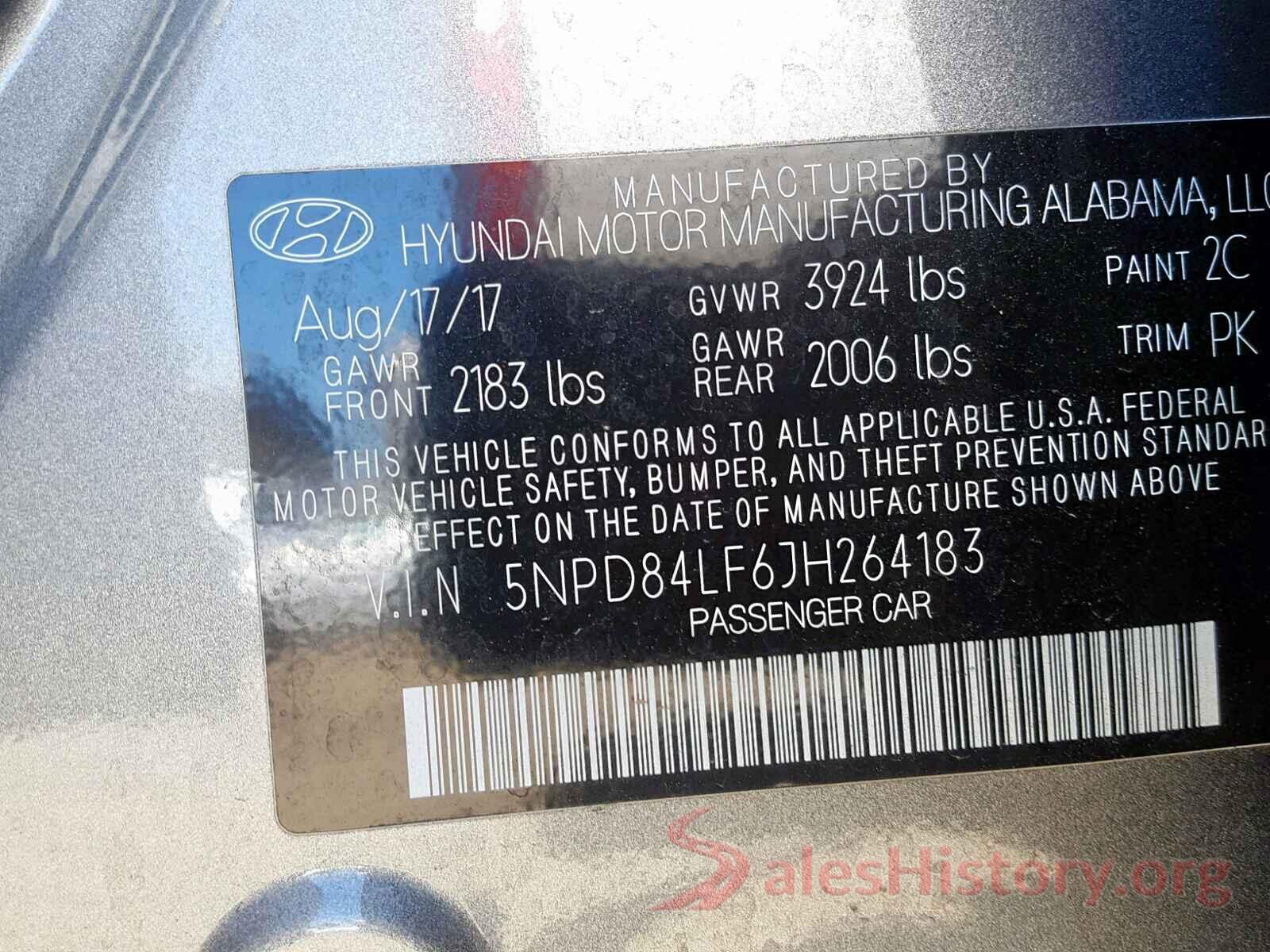 5NPD74LF0KH468904 2018 HYUNDAI ELANTRA