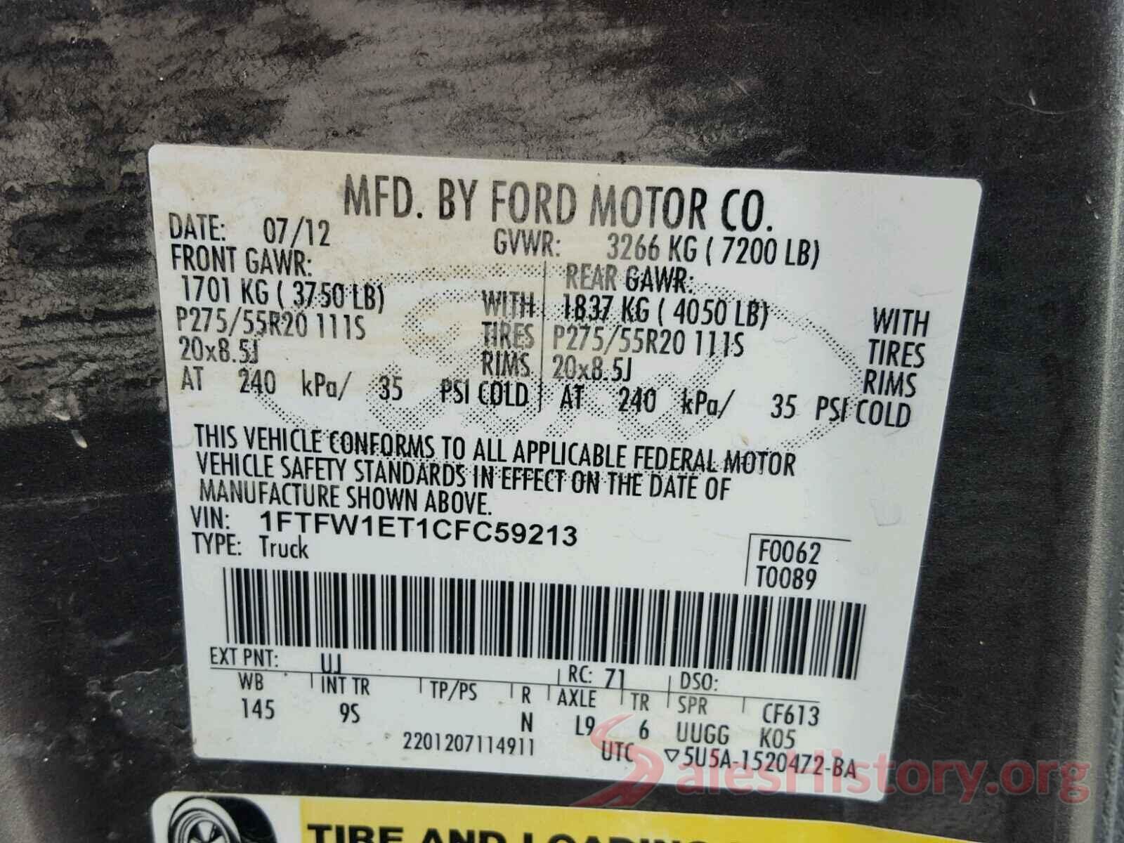 KM8J2CA46JU703643 2012 FORD F150