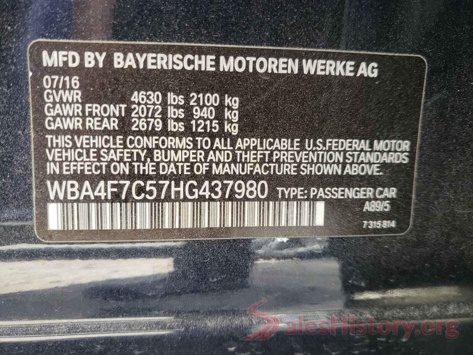 5NPE34AF5JH713049 2017 BMW 4 SERIES