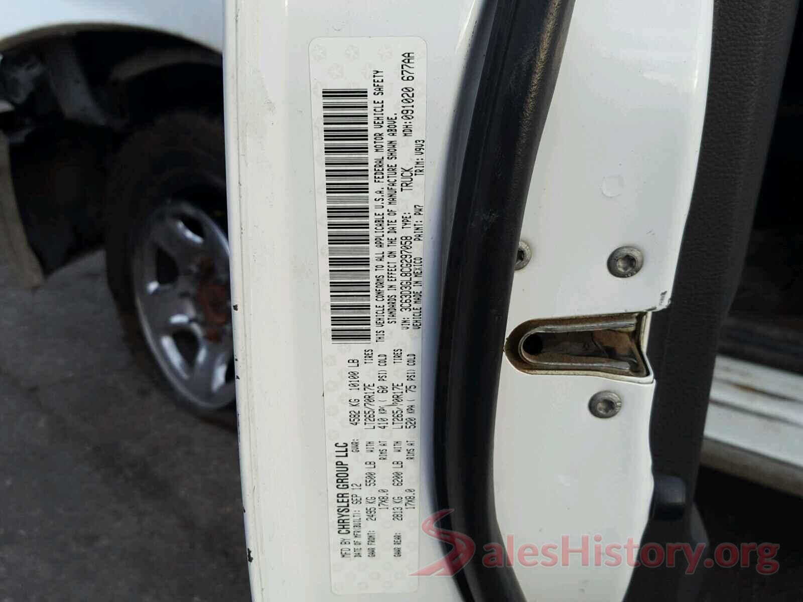 1FMCU0GD6HUC64737 2012 DODGE RAM 3500