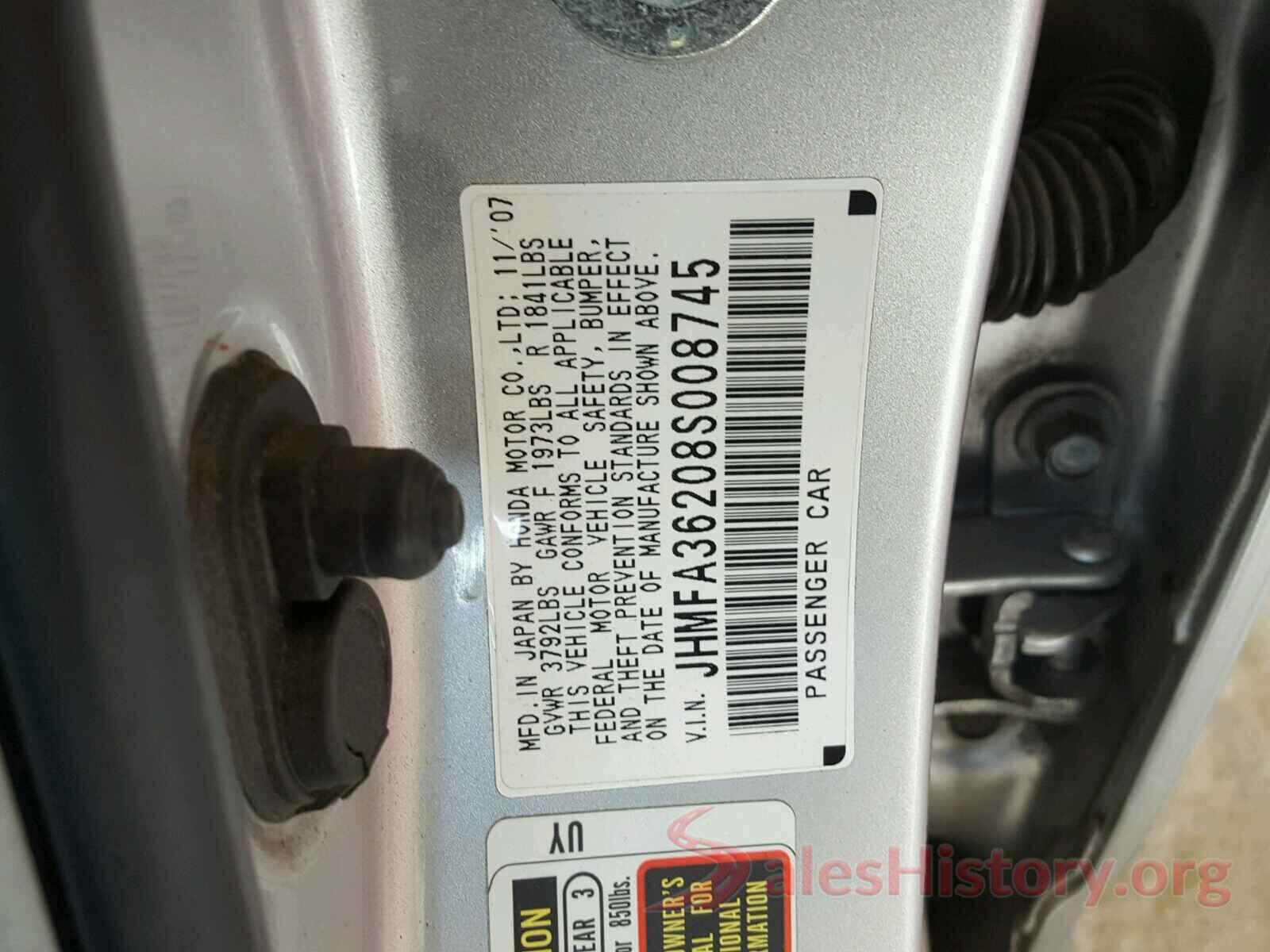 4T1BF1FK1HU664524 2008 HONDA CIVIC