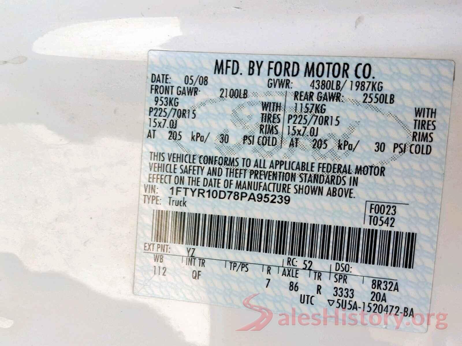 1N4AL3AP9HN339434 2008 FORD RANGER