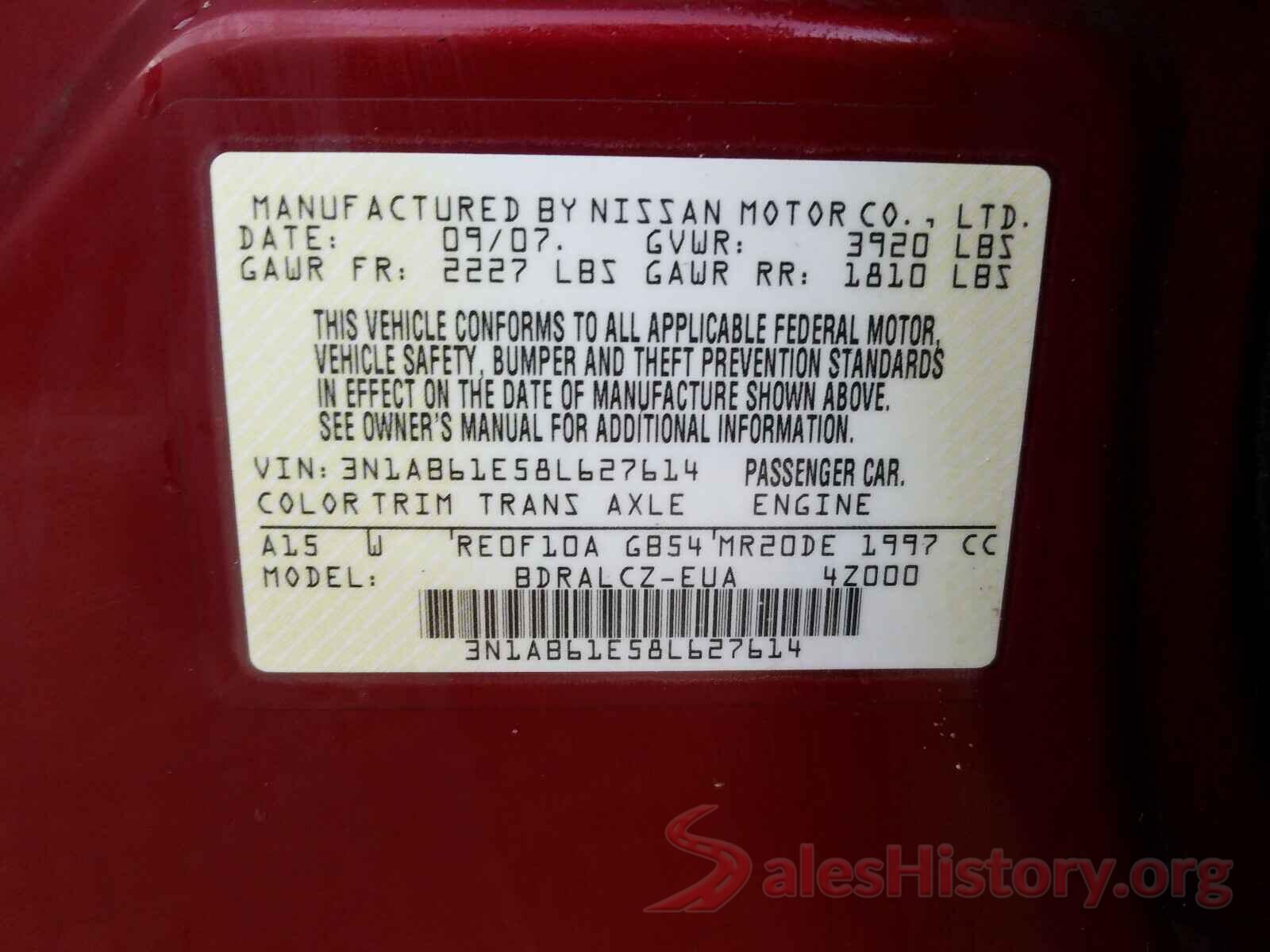 3VWC57BU4LM084524 2008 NISSAN SENTRA