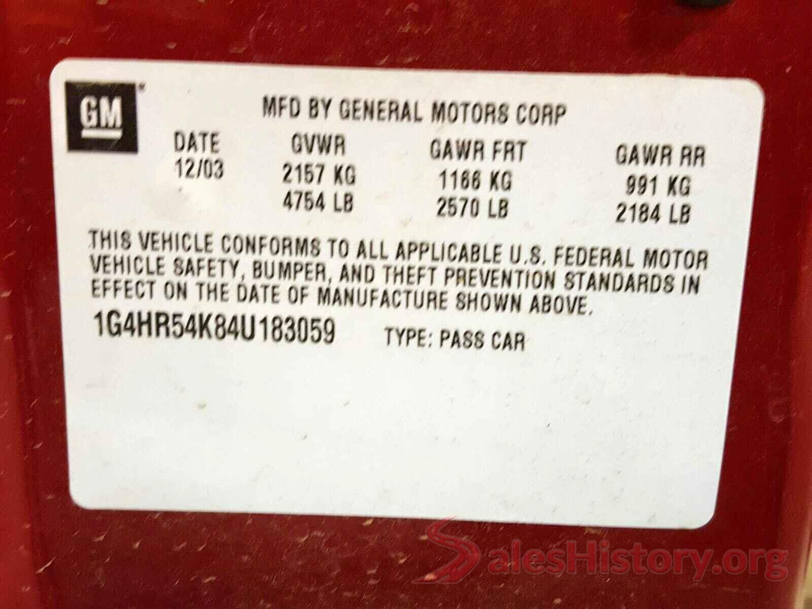 1N4AA6AP5JC367241 2004 BUICK LESABRE