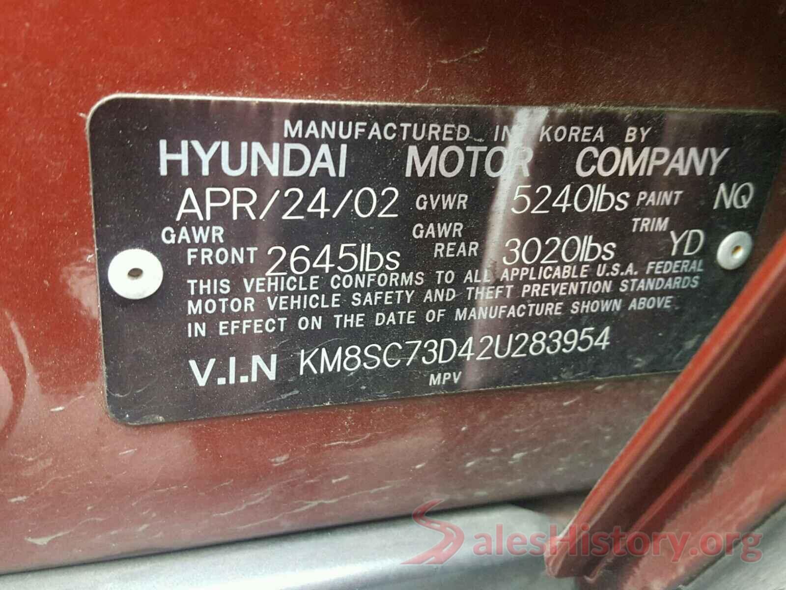 KM8J3CA24HU347912 2002 HYUNDAI SANTA FE