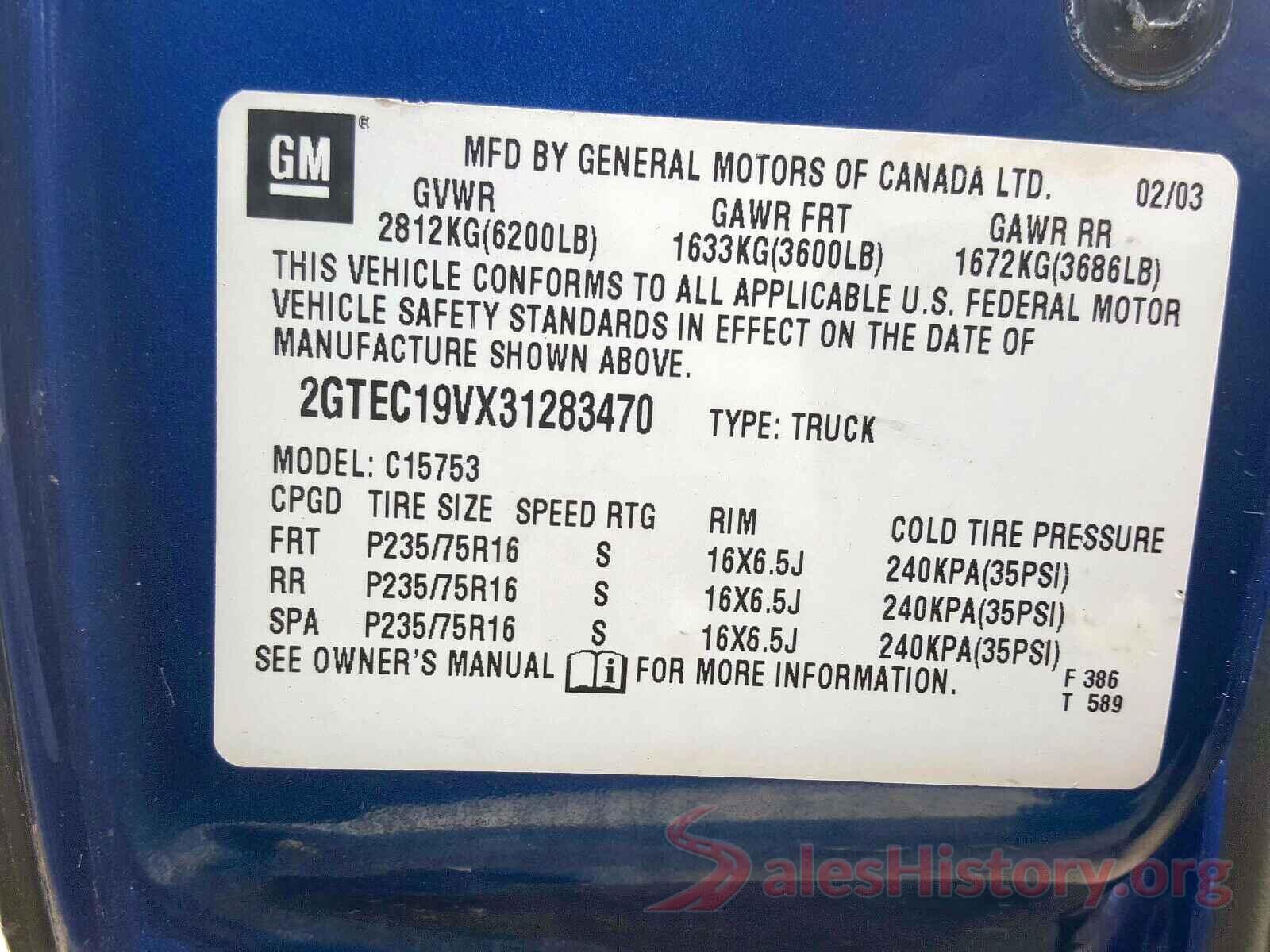 5N1AT2MT6HC802618 2003 GMC SIERRA