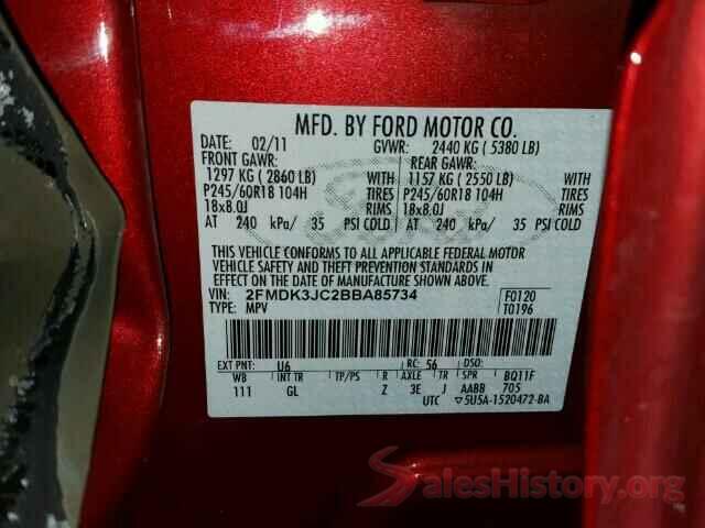 5N1AT2MVXHC883267 2011 FORD EDGE