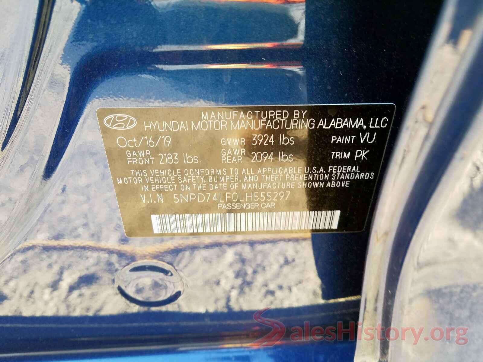 3N1CB7AP5HY263858 2020 HYUNDAI ELANTRA