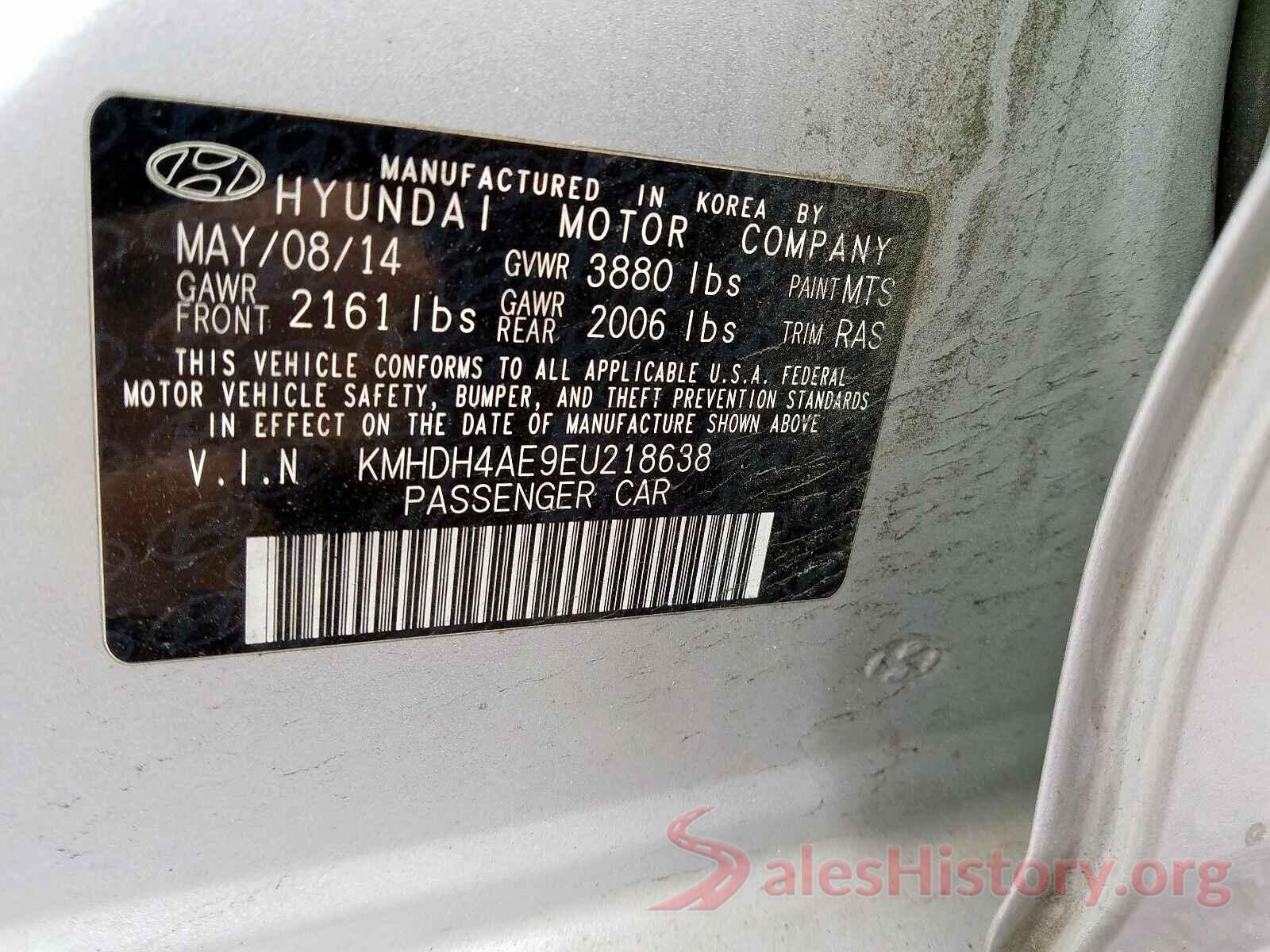 3N1AB8CV4MY251641 2014 HYUNDAI ELANTRA