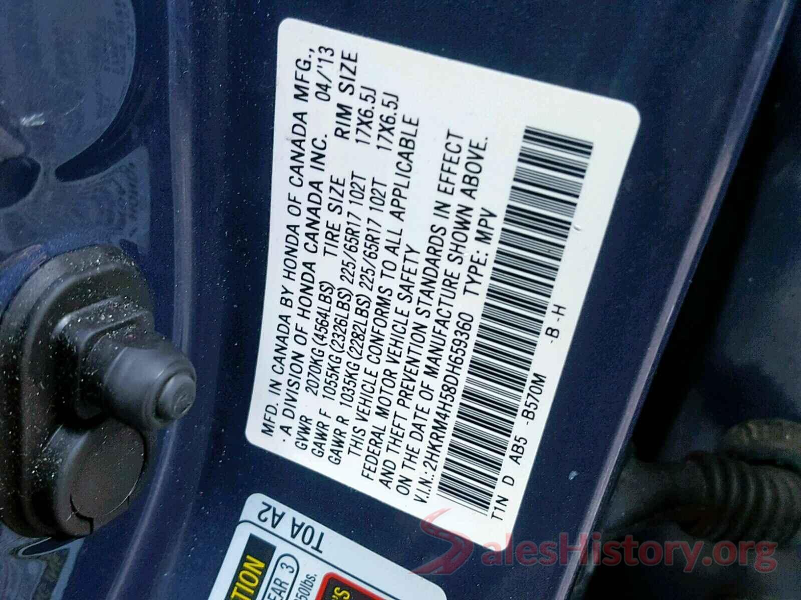 ML32F3FJ9JHF10686 2013 HONDA CR-V EX