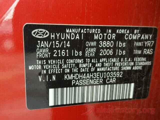 2T1BURHE2JC104725 2014 HYUNDAI ELANTRA