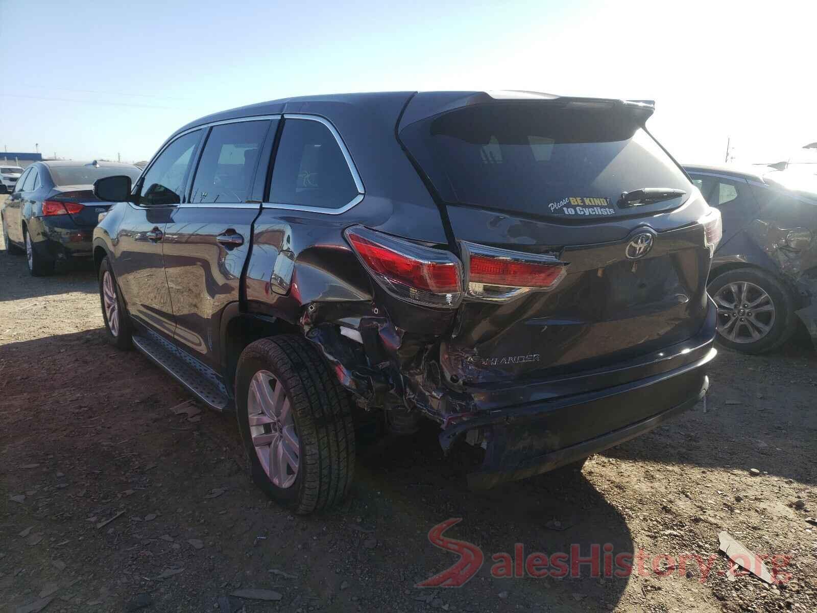 5TDZARFH3GS021406 2016 TOYOTA HIGHLANDER