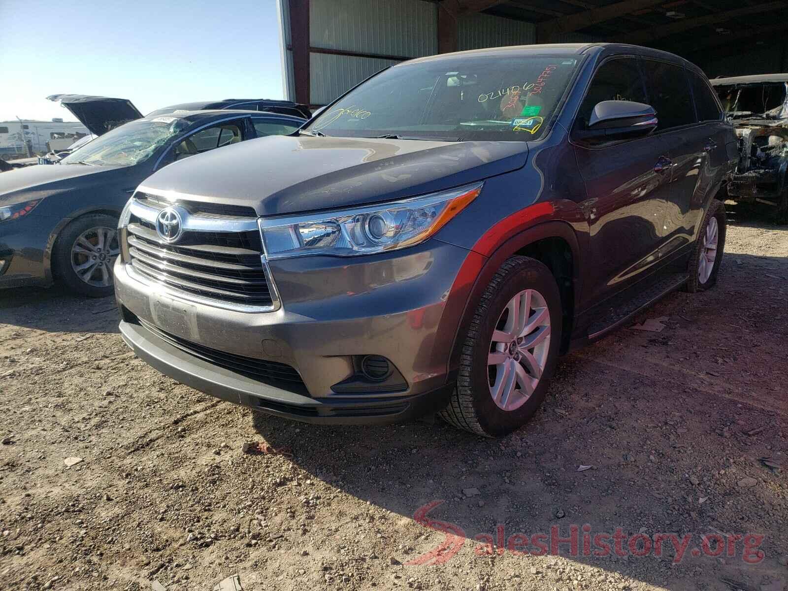 5TDZARFH3GS021406 2016 TOYOTA HIGHLANDER