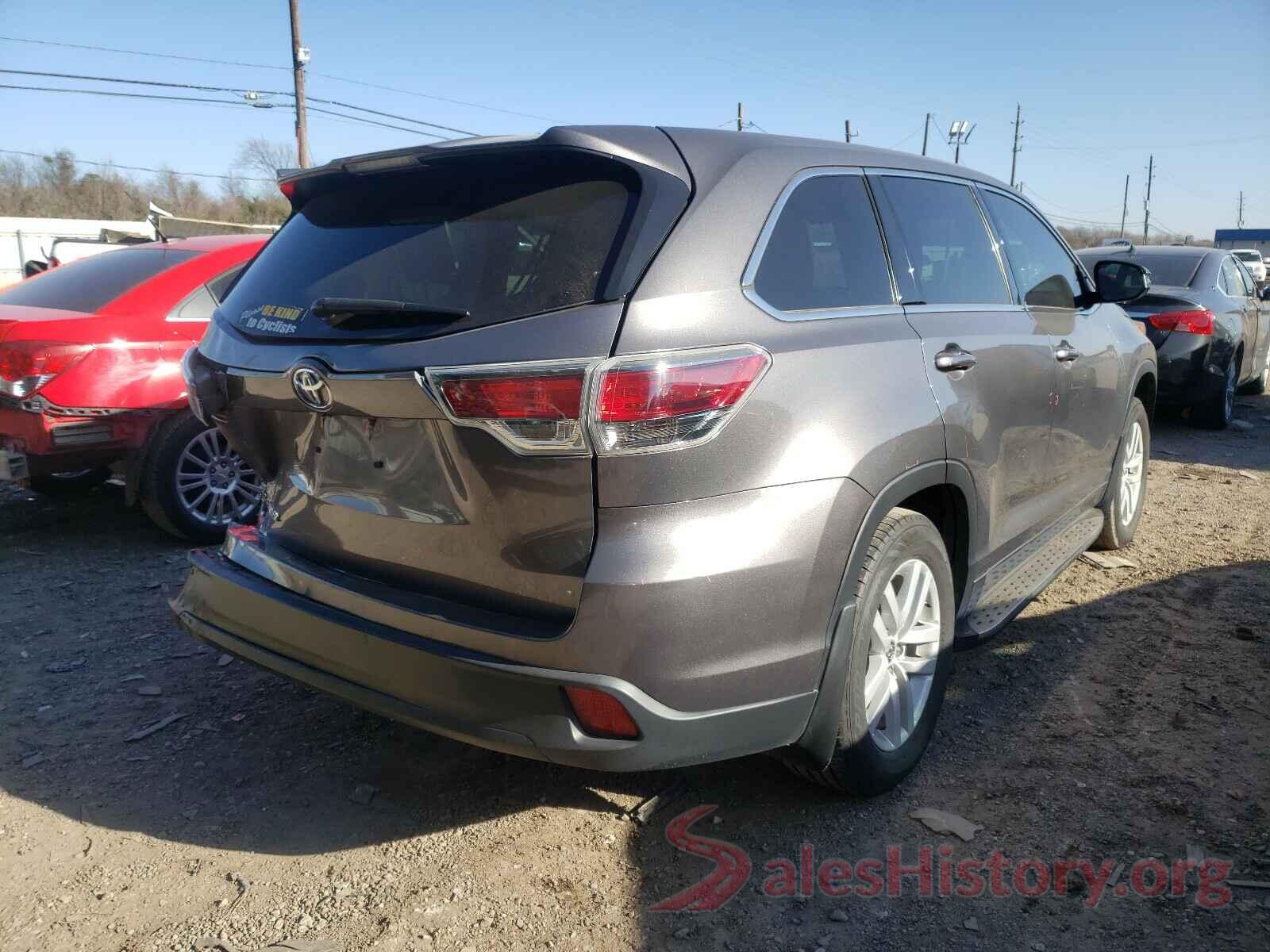 5TDZARFH3GS021406 2016 TOYOTA HIGHLANDER