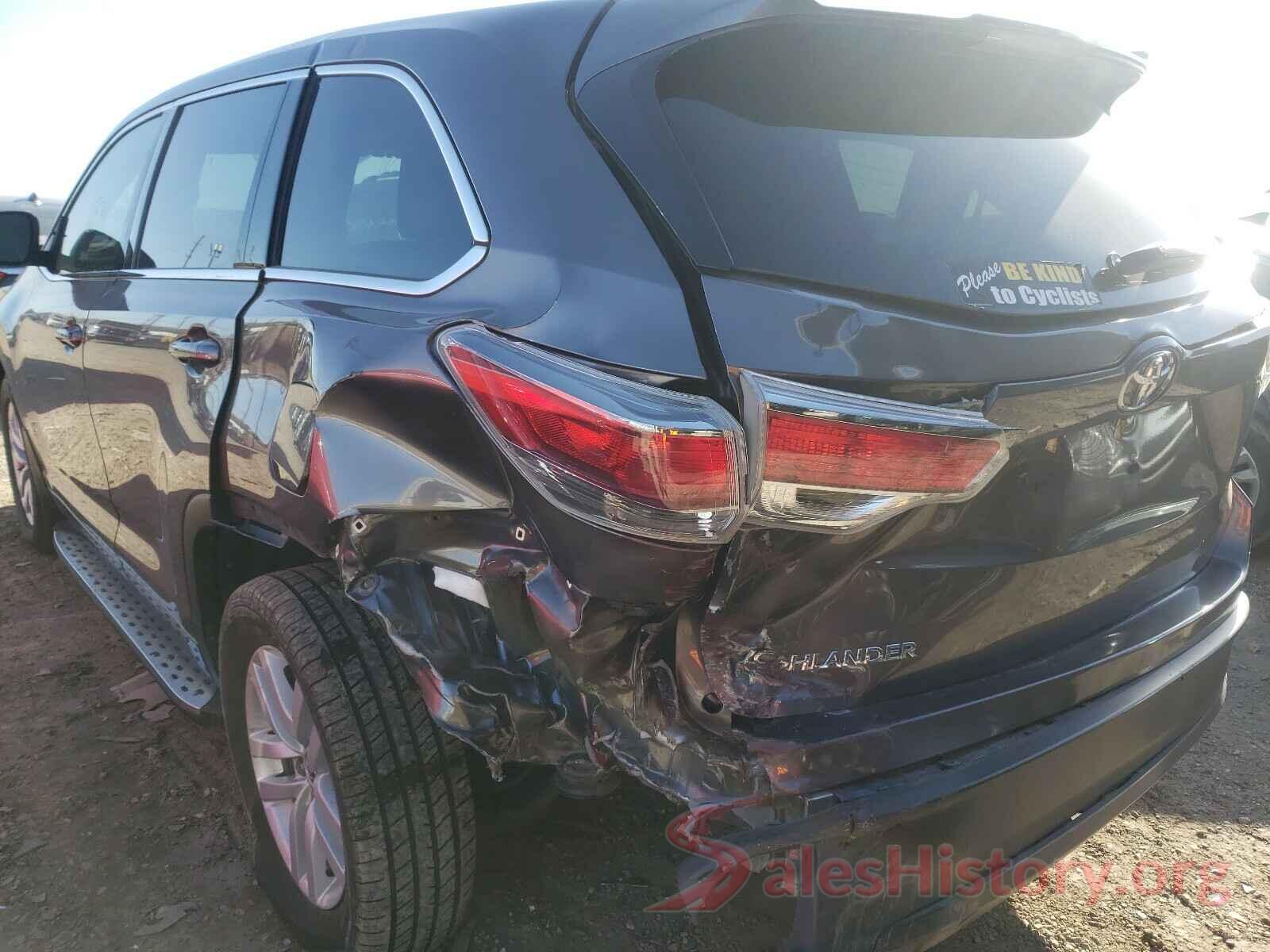 5TDZARFH3GS021406 2016 TOYOTA HIGHLANDER