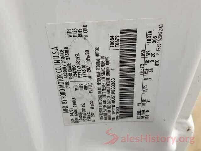 1N6AD0EV7HN767191 2001 FORD RANGER