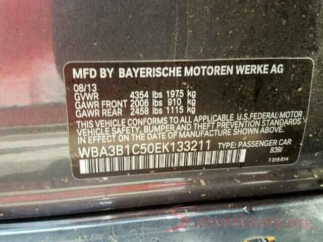 3TYRX5GNXMT005781 2014 BMW 3 SERIES