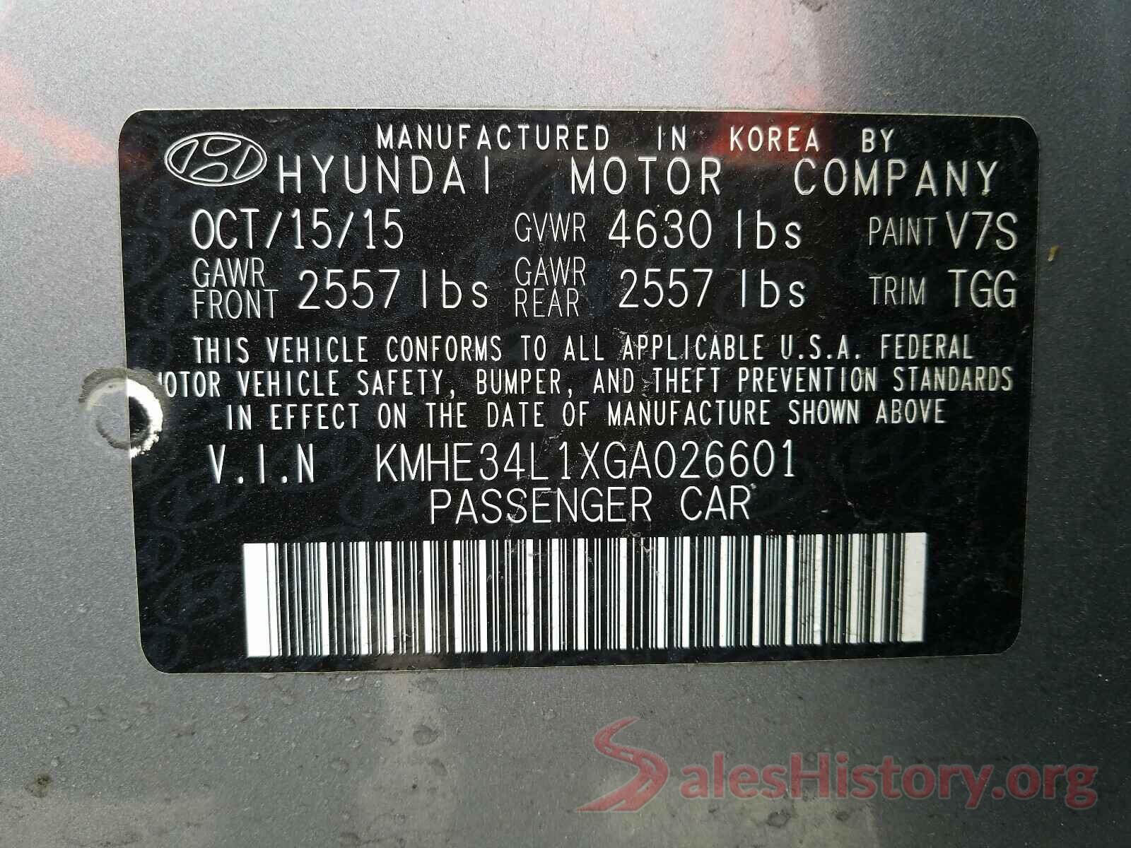 KMHE34L1XGA026601 2016 HYUNDAI SONATA