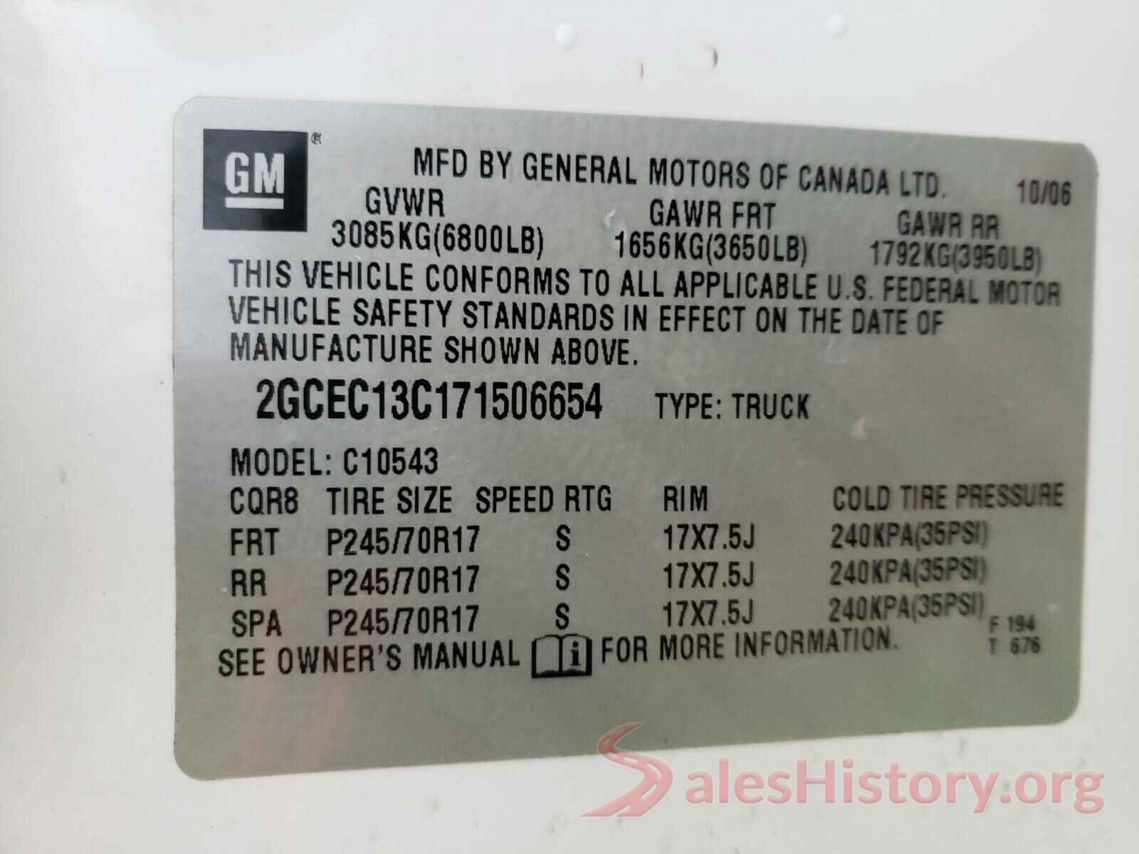 4S4WMALD0L3434419 2007 CHEVROLET SILVERADO