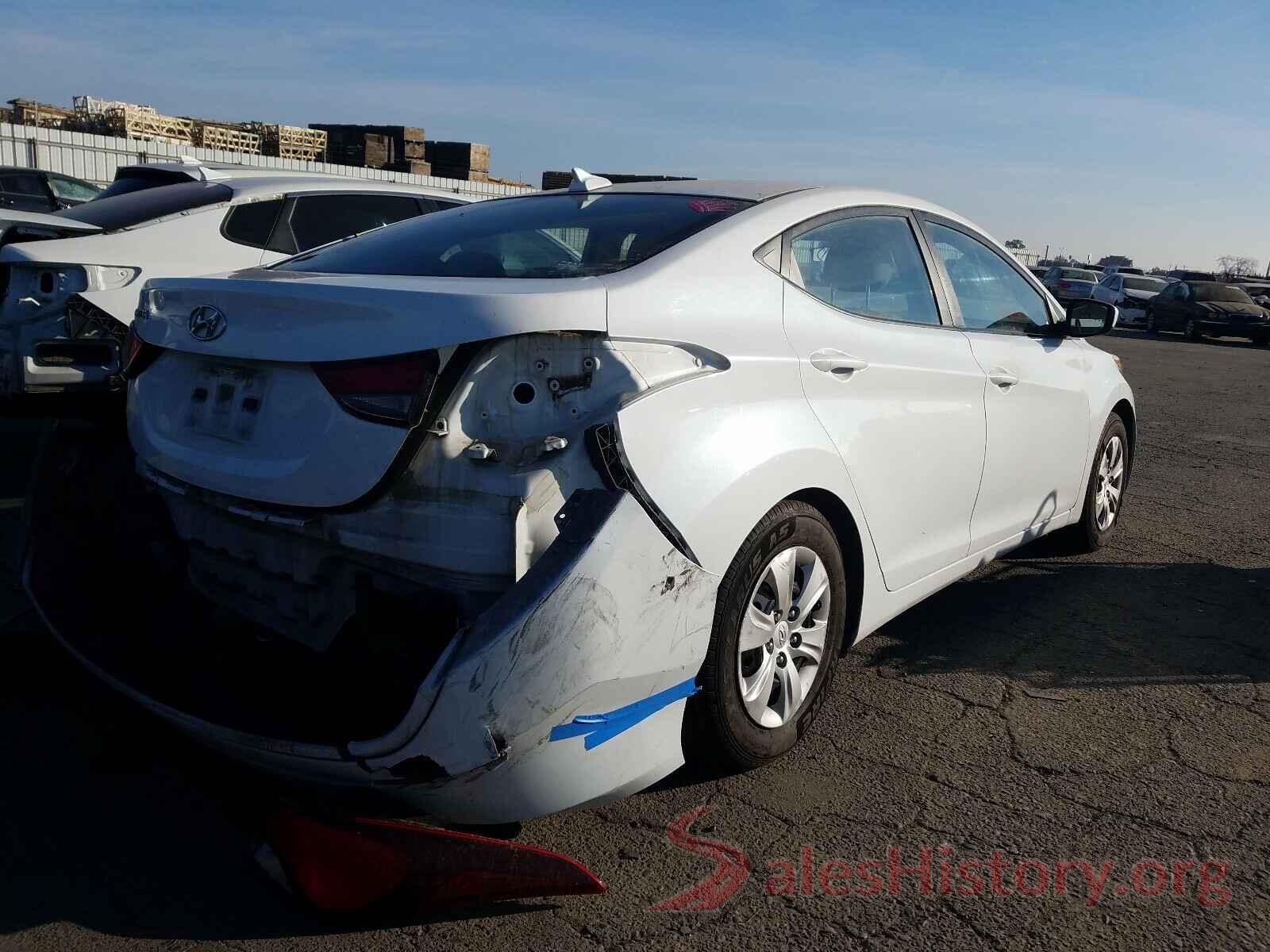 5NPDH4AEXGH717045 2016 HYUNDAI ELANTRA